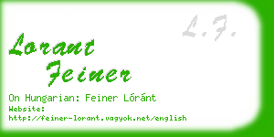 lorant feiner business card