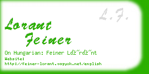 lorant feiner business card